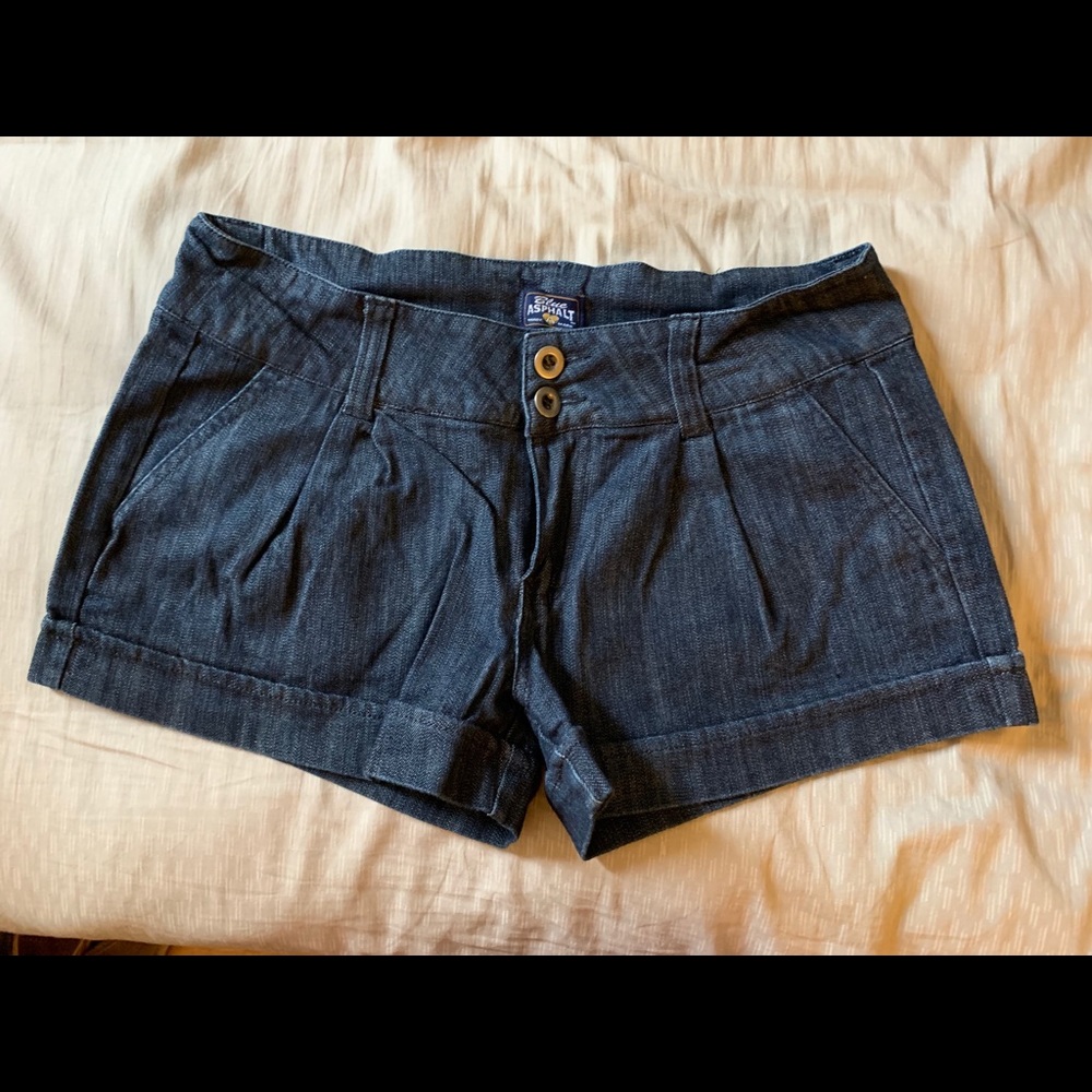 Blue Asphalt Denim Shorts